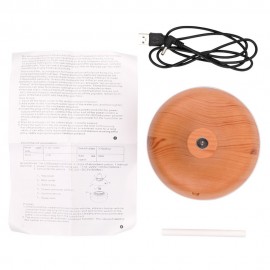 USB Wood-grain LED Night Lamp Humidifier Mini Ultrasonic Static Air Purifier Aromatherapy Machine