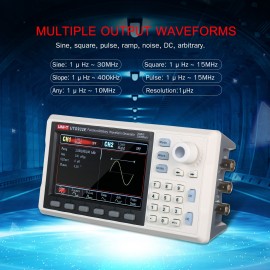 UNI-T Function/Arbitrary Waveform Generator 30MHz DDS Dual Channel Signal Generator Counter 200MSa/s Frequency Meter Sine Square Wave Generator for Laboratory Electronic Equipment Test